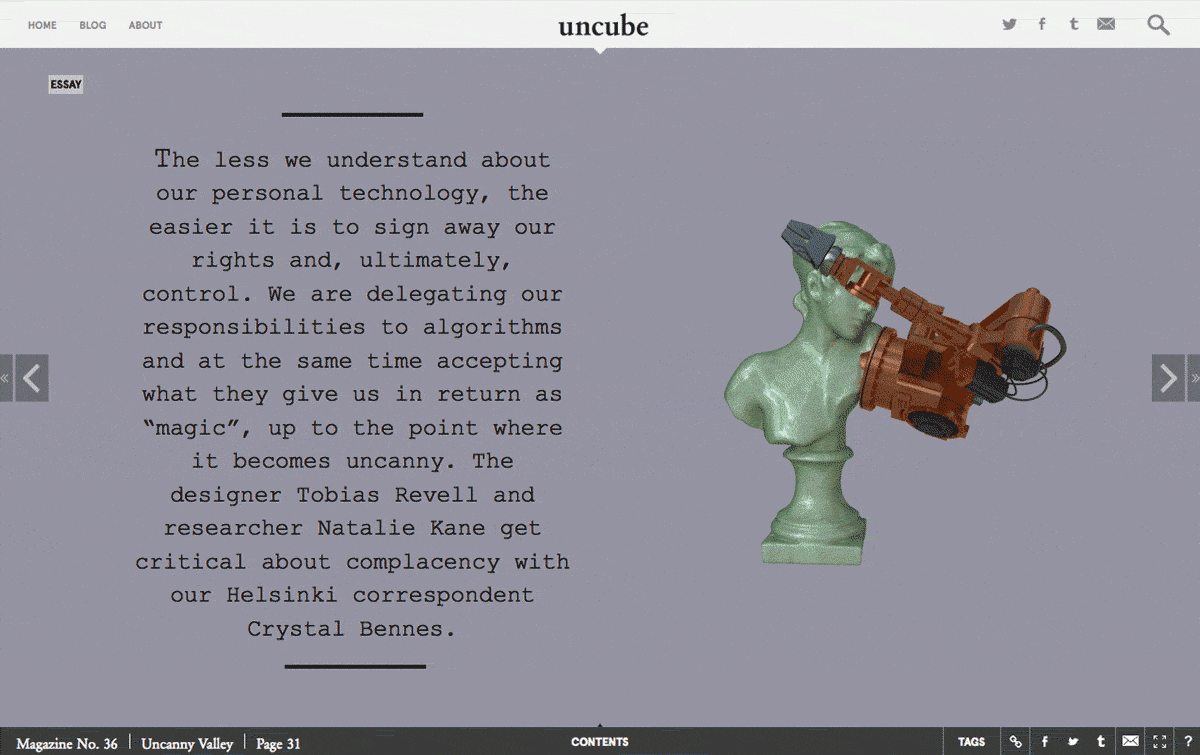 uncube magazine layouts